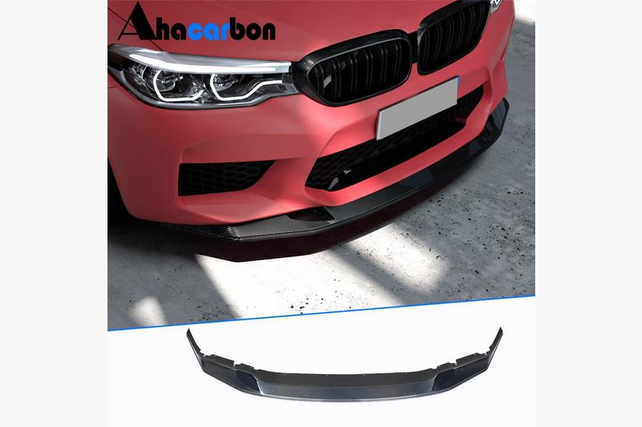 BMW 5-serien G30/G31 2017–2023 Frontläpp till stötfångare Lip V3 (för M5 F90 2017-2020, kolfiber) Foto 1