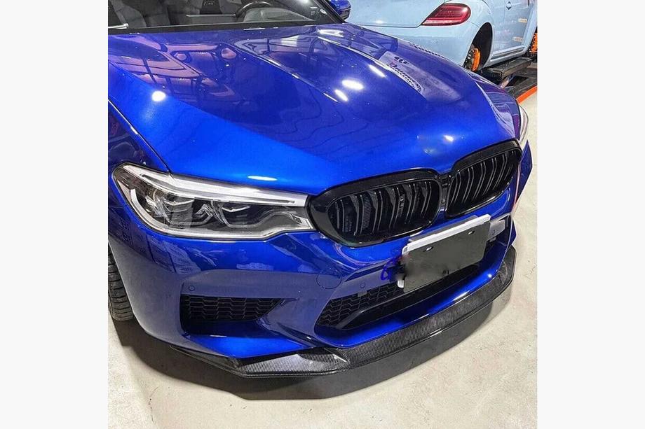 BMW 5-serien G30/G31 2017–2023 Frontläpp till stötfångare Lip V3 (för M5 F90 2017-2020, kolfiber) Foto 4