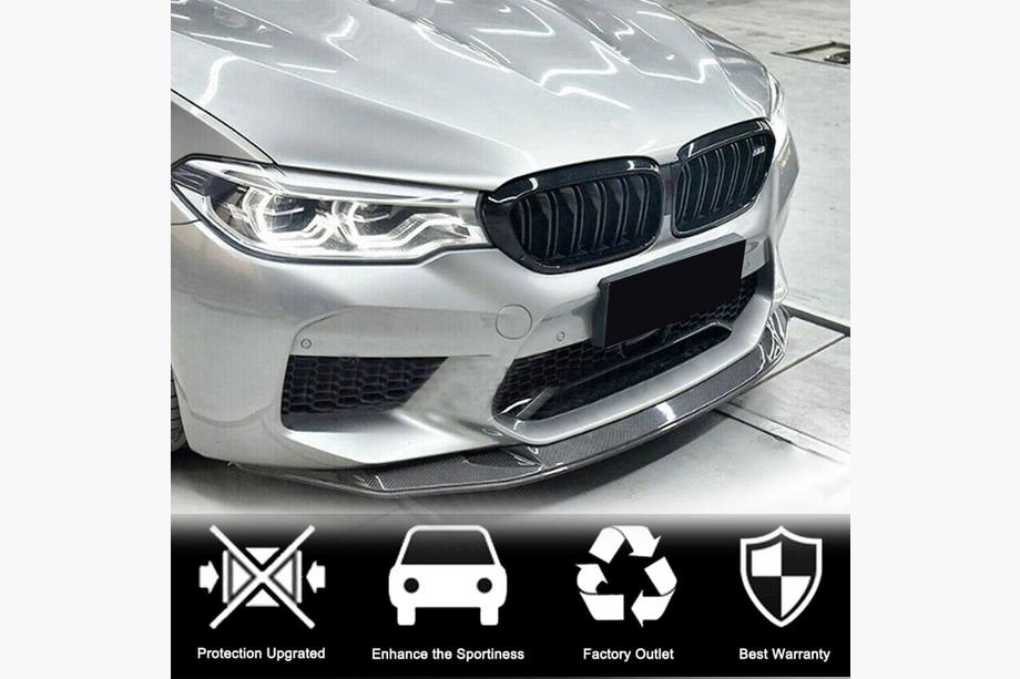 BMW 5-serien G30/G31 2017–2023 Frontläpp till stötfångare Lip V3 (för M5 F90 2017-2020, kolfiber) Foto 5