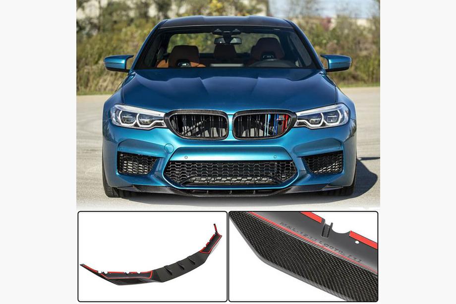 BMW 5-serien G30/G31 2017–2023 Frontläpp till främre stötfångare Lip V4 (för M5 F90 2017-2020, kolfiber) Image