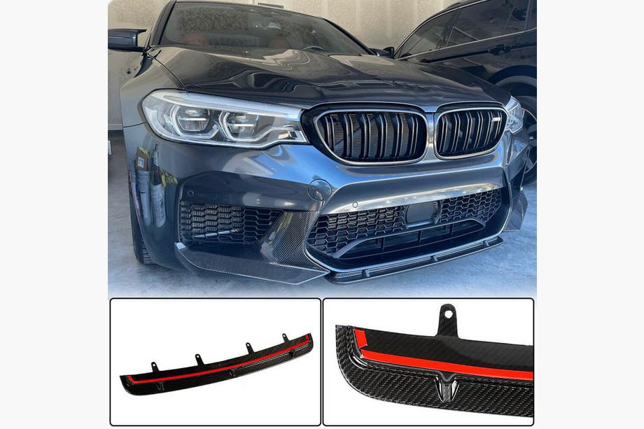 BMW 5-serien G30/G31 2017–2023 Frontläpp Lip V5 (för M5 F90 2017-2020, kolfiber) Image