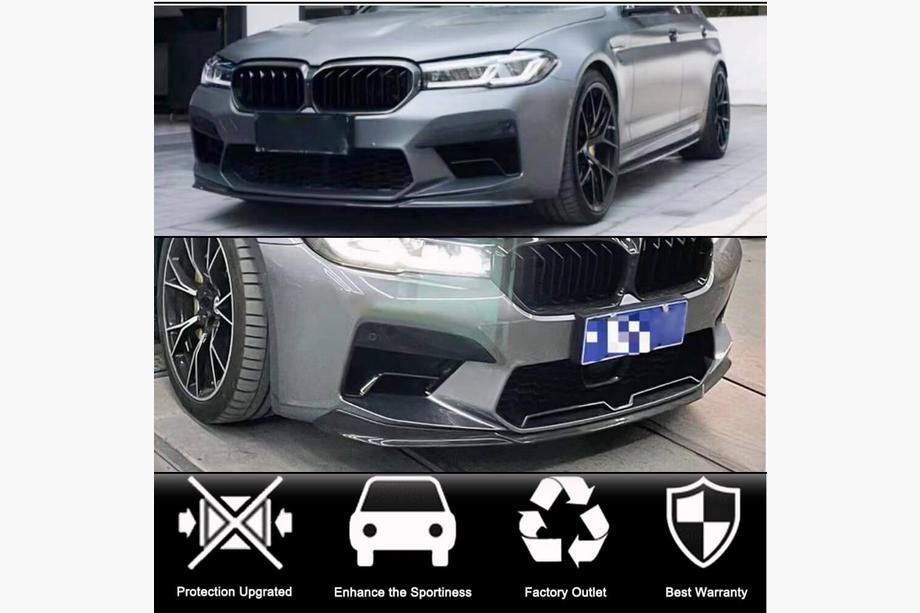 BMW 5-serien G30/G31 2017–2023 Frontsplitter Lip V5 (för M5 F90 2020-2024, kolfiber) Foto 2