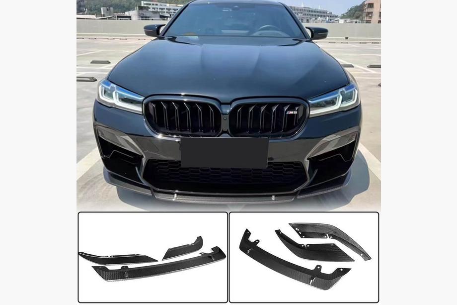 BMW 5-serien G30/G31 2017–2023 Frontläpp till stötfångare Lip V6 (för M5 F90 2020-2024, kolfiber) Image