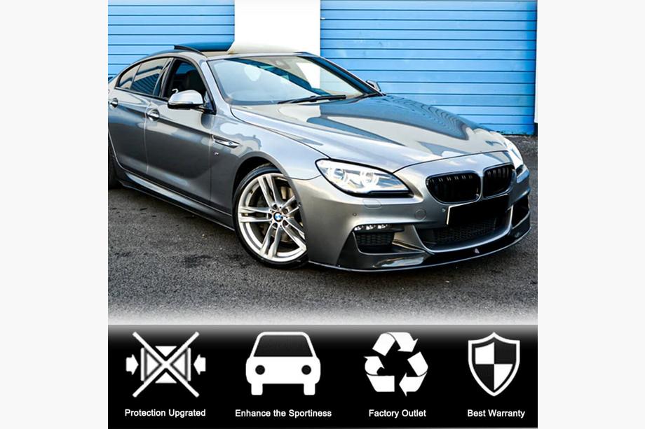 BMW 6-serien F12/F13/F06 2011–2018 Frontläpp till främre stötfångare Lip V1 (för M-Sport, kolfiber) Foto 2