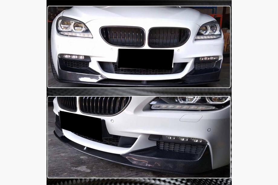 BMW 6-serien F12/F13/F06 2011–2018 Frontläpp till främre stötfångare Lip V1 (för M-Sport, kolfiber) Foto 4