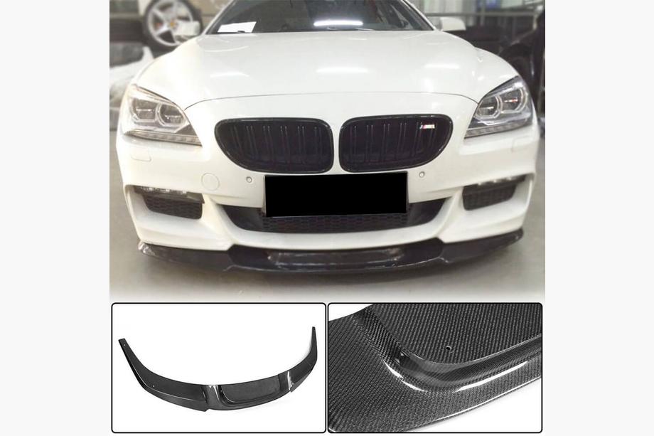 BMW 6-serien F12/F13/F06 2011–2018 Främre läppspoiler till stötfångare Lip V2 (för M-Sport, kolfiber) Image