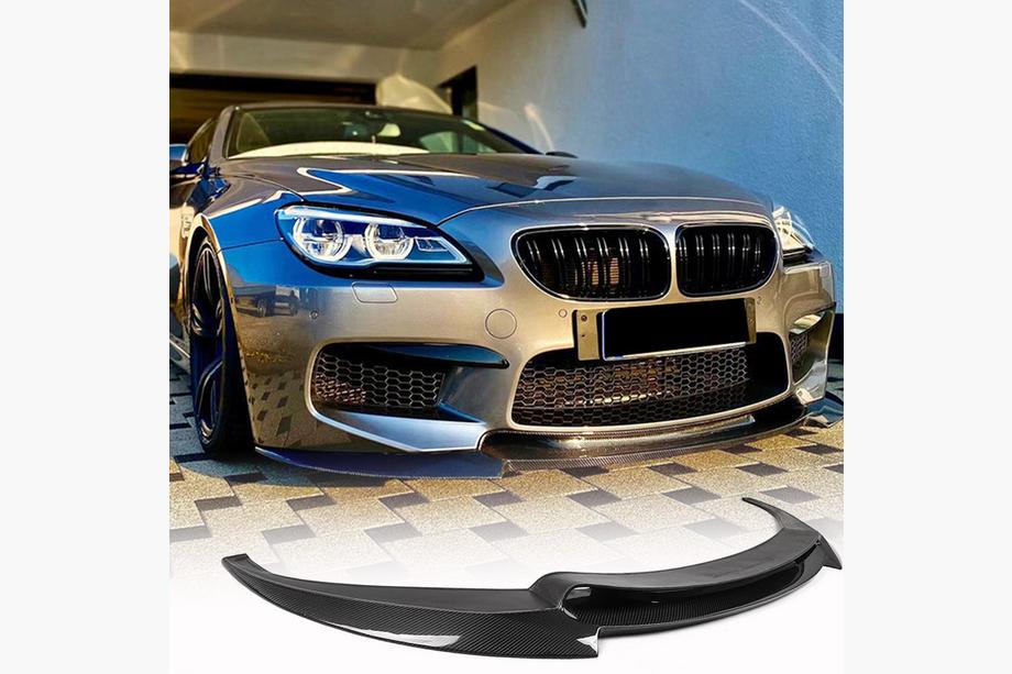 BMW 6-serien F12/F13/F06 2011–2018 Frontläpp till stötfångare Lip V1 (för M6, kolfiber) Image
