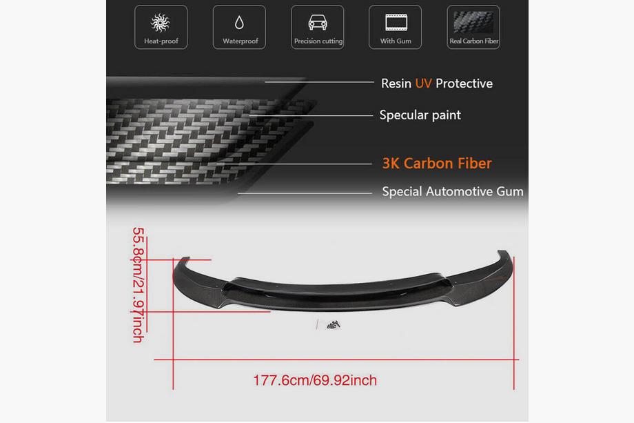 BMW 6-serien F12/F13/F06 2011–2018 Frontläpp till stötfångare FRP V3 Foto 6