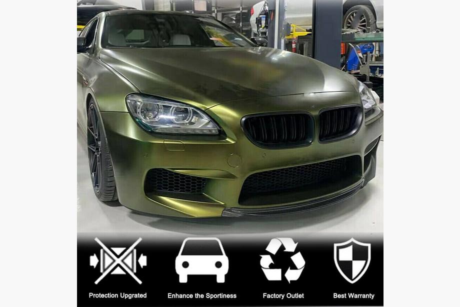 BMW 6-serien F12/F13/F06 2011–2018 Frontläpp till stötfångare Lip V2 (för M6, kolfiber) Foto 3