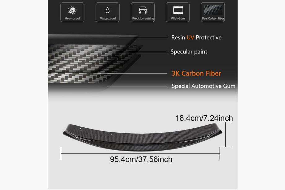 BMW 6-serien F12/F13/F06 2011–2018 Frontläpp till stötfångare Lip V2 (för M6, kolfiber) Foto 6