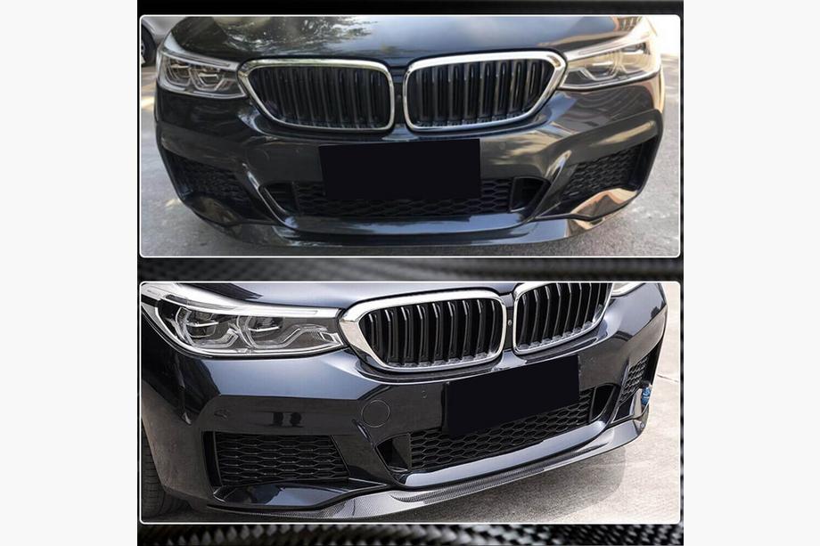 BMW 6-serie G32 2017– Frontläpp till främre stötfångare (för M-Sport 2017-2020, kolfiber) Foto 4