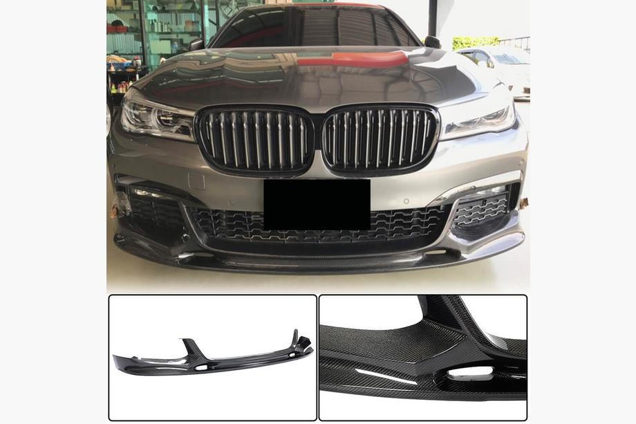 BMW 7-serien G11/G12 2015–2022 Frontläpp till främre stötfångare Lip V1 (för M-Sport 2016-2019, kolfiber) Image