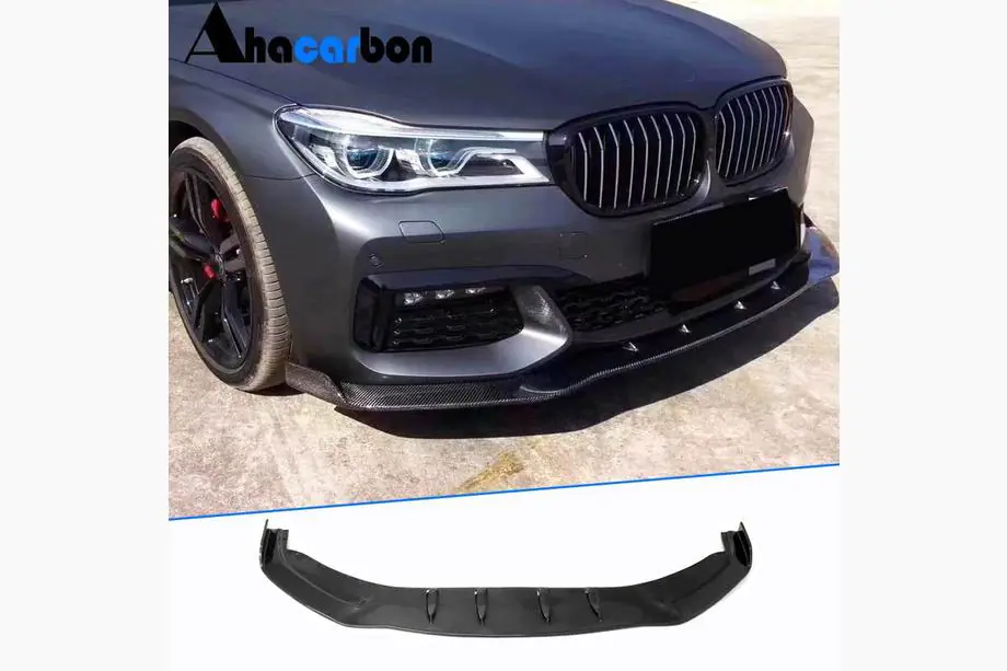 BMW 7-serien G11/G12 2015–2022 Frontsplitter (läpp) till främre stötfångare Lip V2 (för M-Sport 2016-2019, kolfiber) Image