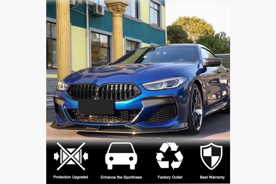 BMW 8-serie G14/G15/G16 2018– Frontläpp till främre stötfångare Lip V1 (för M-Sport, kolfiber) Foto 3