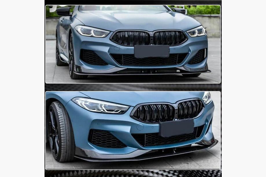 BMW 8-serie G14/G15/G16 2018– Frontläpp till främre stötfångare Lip V1 (för M-Sport, kolfiber) Foto 4