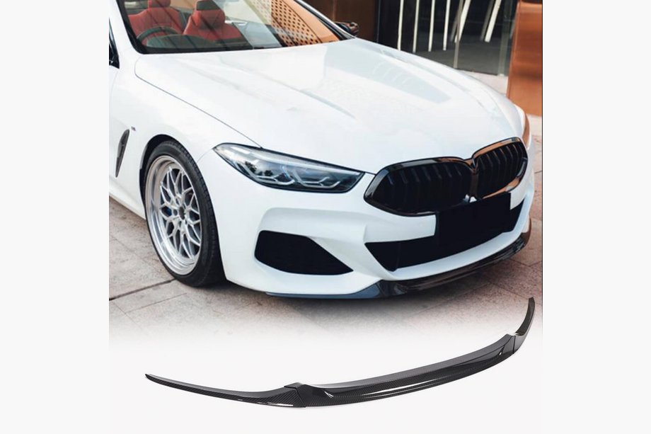 BMW 8-serie G14/G15/G16 2018– Frontläpp Lip V5 (för M-Sport, kolfiber) Foto 1