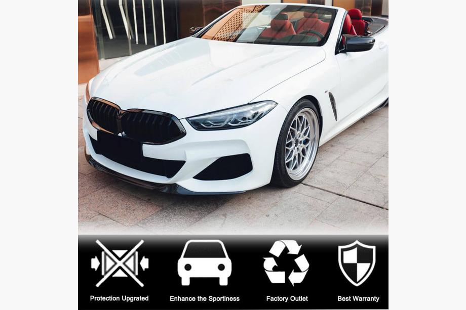 BMW 8-serie G14/G15/G16 2018– Frontläpp Lip V5 (för M-Sport, kolfiber) Foto 2