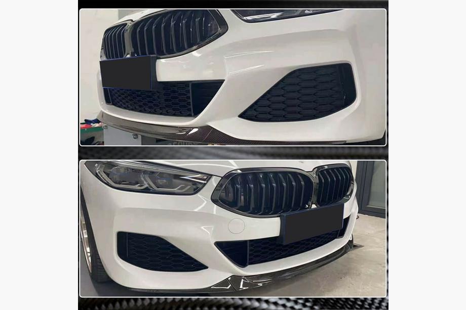BMW 8-serie G14/G15/G16 2018– Frontläpp Lip V5 (för M-Sport, kolfiber) Foto 3