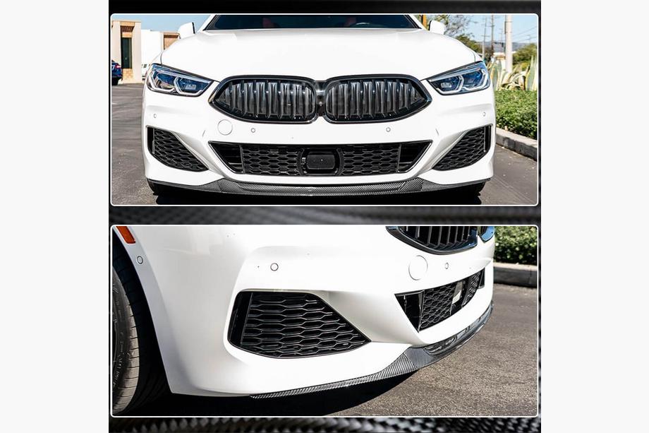 BMW 8-serie G14/G15/G16 2018– Frontläpp Lip V5 (för M-Sport, kolfiber) Foto 4