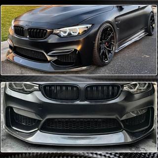 Frontläpp till främre stötfångaren Lip V7 (för F80, Carbon) foto 4