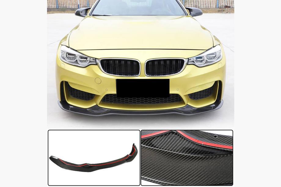 BMW 3-serien F30/F31 2012–2019 Frontläpp till främre stötfångare Lip V9 (för F80, kolfiber) Image