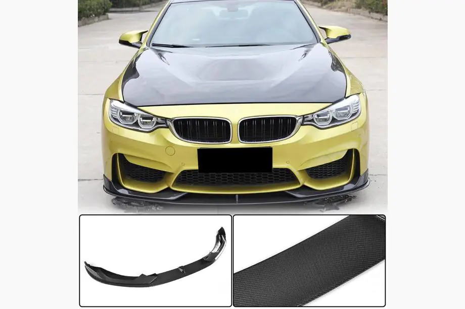 BMW 4-serie F32/F33/F36 2012–2020 Frontläpp till främre stötfångare Lip V3 (för F82/F83, kolfiber) Image