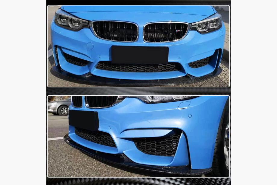 BMW 4-serie F32/F33/F36 2012–2020 Frontläpp till främre stötfångaren Lip V4 (för F82/F83, kolfiber) Foto 5