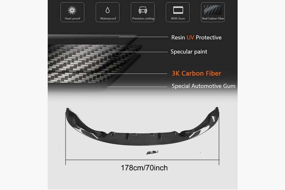 BMW 4-serie F32/F33/F36 2012–2020 Frontläpp till främre stötfångaren Lip V4 (för F82/F83, kolfiber) Foto 7