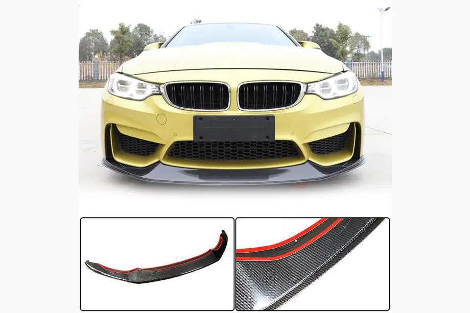 BMW 4-serie F32/F33/F36 2012–2020 Frontläpp Lip V7 (för F82/F83, kolfiber) Foto 1
