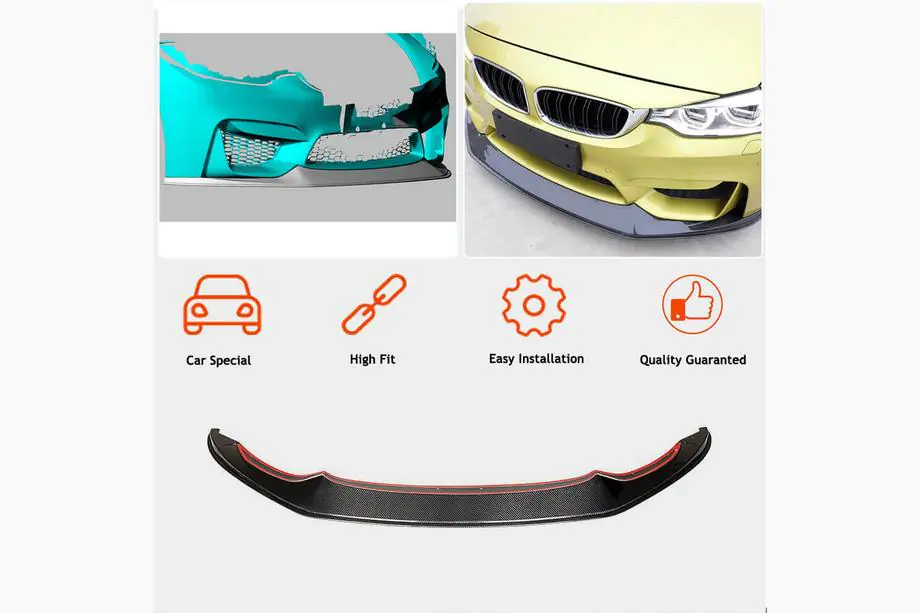 BMW 4-serie F32/F33/F36 2012–2020 Frontläpp Lip V7 (för F82/F83, kolfiber) Foto 2