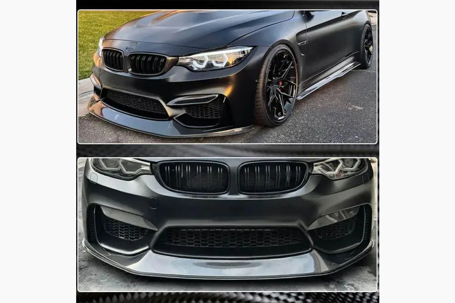 BMW 4-serie F32/F33/F36 2012–2020 Frontläpp Lip V7 (för F82/F83, kolfiber) Foto 4