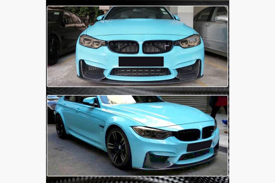 BMW 3-serien F30/F31 2012–2019 Frontläpp till främre stötfångare FRP V16 (för F80) Foto 4