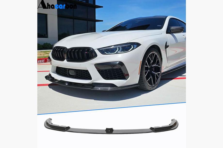 BMW 8-serie G14/G15/G16 2018– Frontläpp / lipspoiler till främre stötfångare (för F91/F92/F93 M8, kolfiber) Foto 1