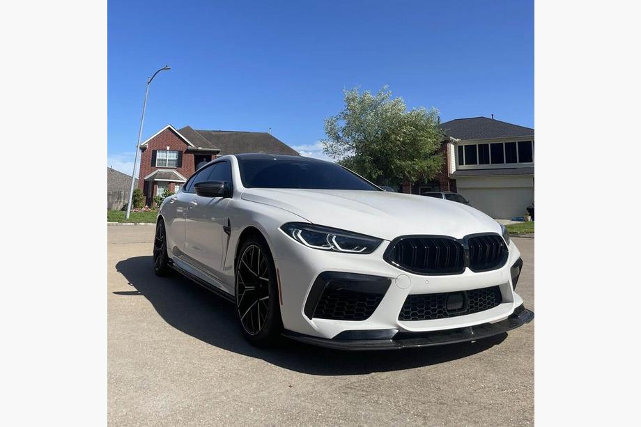 BMW 8-serie G14/G15/G16 2018– Frontläpp / lipspoiler till främre stötfångare (för F91/F92/F93 M8, kolfiber) Foto 3
