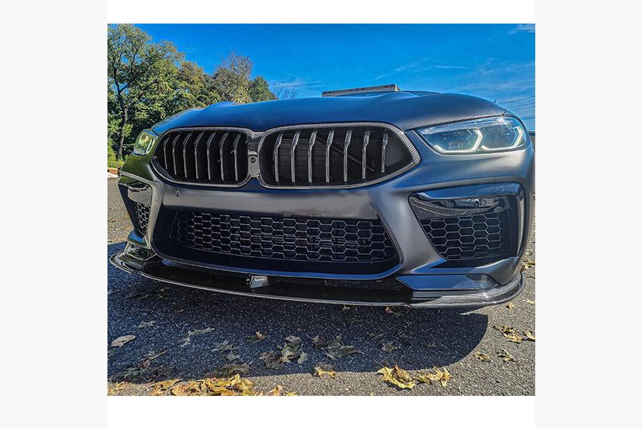 BMW 8-serie G14/G15/G16 2018– Frontläpp / lipspoiler till främre stötfångare (för F91/F92/F93 M8, kolfiber) Foto 6