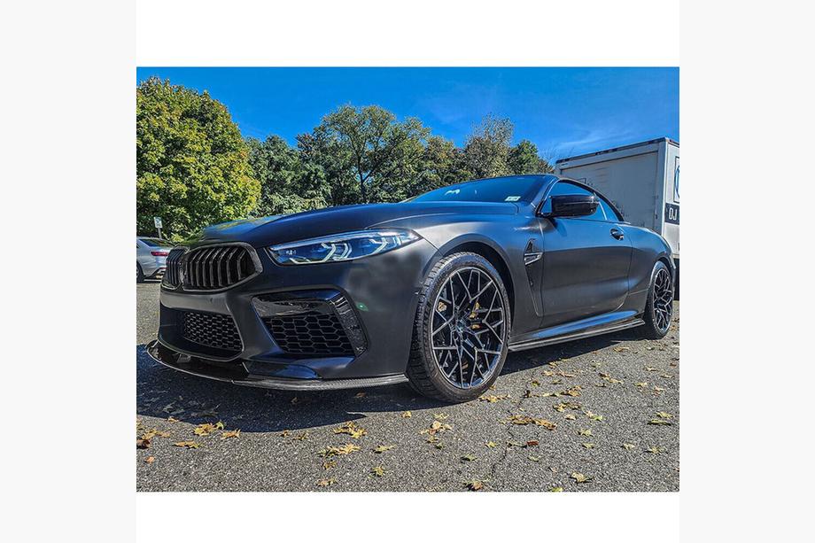 BMW 8-serie G14/G15/G16 2018– Frontläpp / lipspoiler till främre stötfångare (för F91/F92/F93 M8, kolfiber) Foto 8