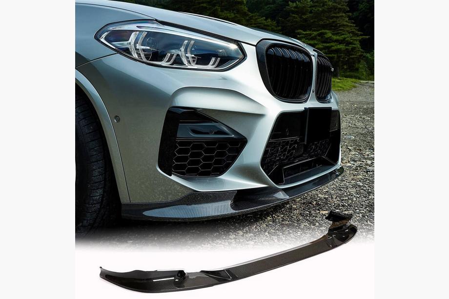 BMW X3 G01 2018– Frontstötfångarläpp Lip V2 (för F97 2018-2021, kolfiber) Foto 2