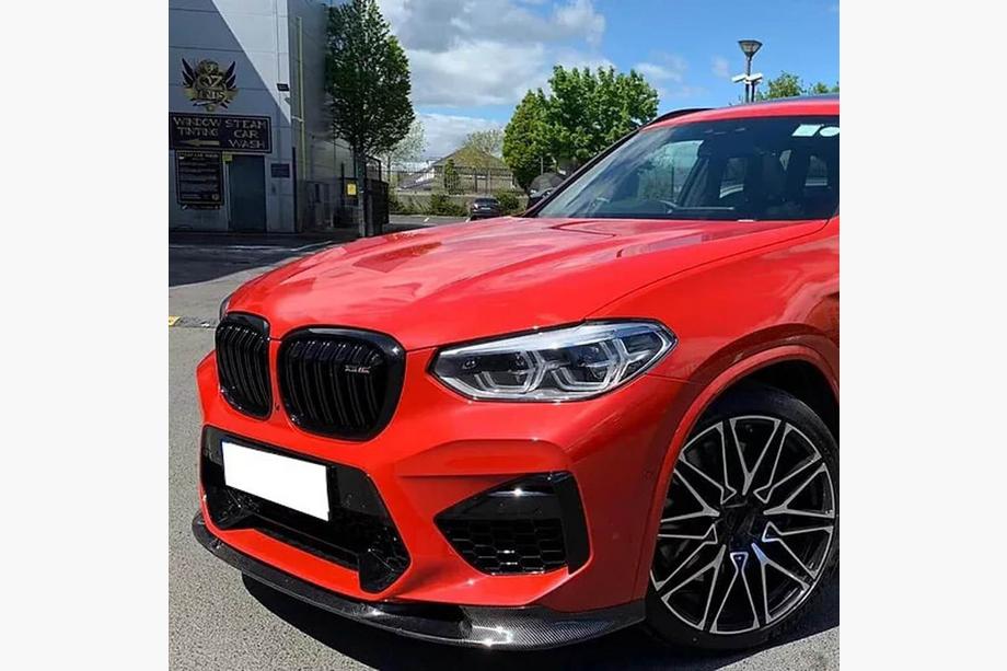 BMW X3 G01 2018– Frontstötfångarläpp Lip V2 (för F97 2018-2021, kolfiber) Foto 3