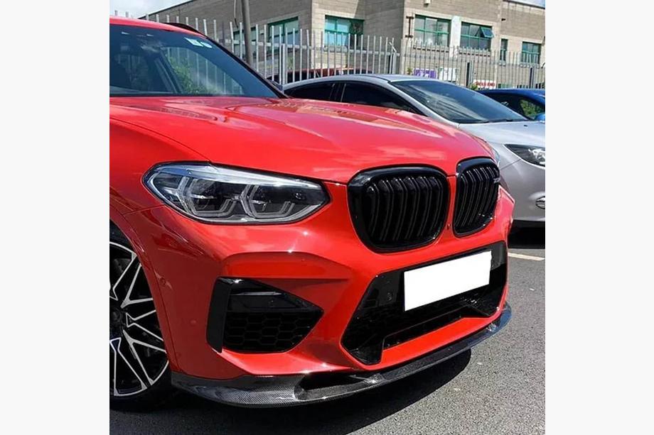 BMW X3 G01 2018– Frontstötfångarläpp Lip V2 (för F97 2018-2021, kolfiber) Foto 4