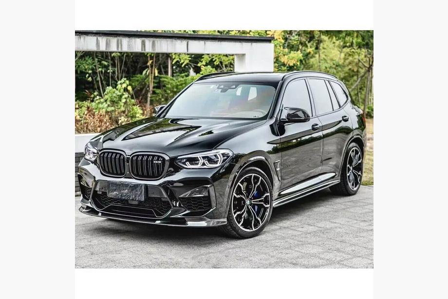 BMW X3 G01 2018– Frontstötfångarläpp Lip V2 (för F97 2018-2021, kolfiber) Foto 5
