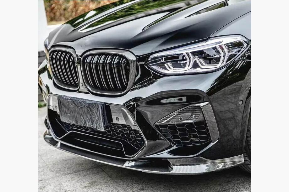 BMW X3 G01 2018– Frontstötfångarläpp Lip V2 (för F97 2018-2021, kolfiber) Foto 6