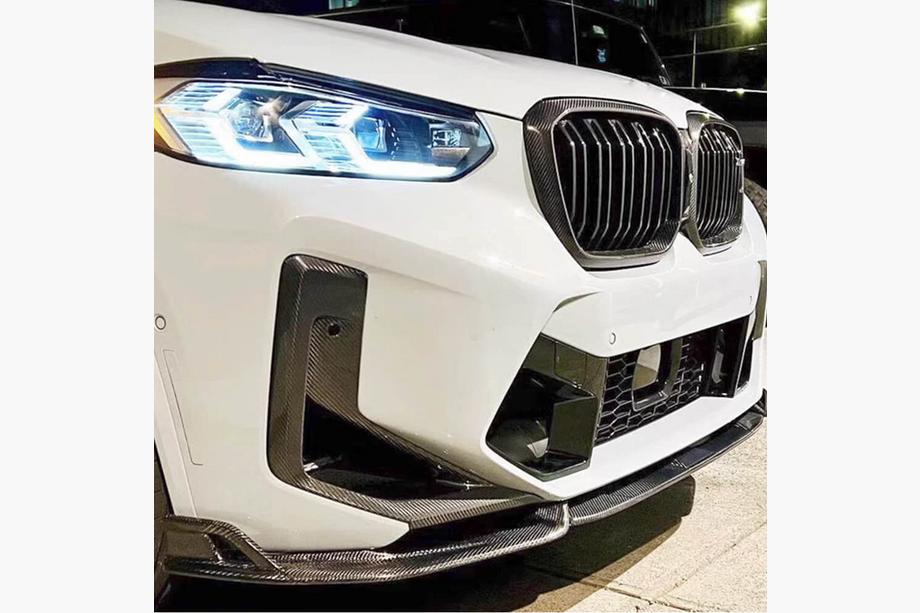 BMW X4 G02 2018– Frontläppspoiler (för F98 2022-2025, kolfiber) Image