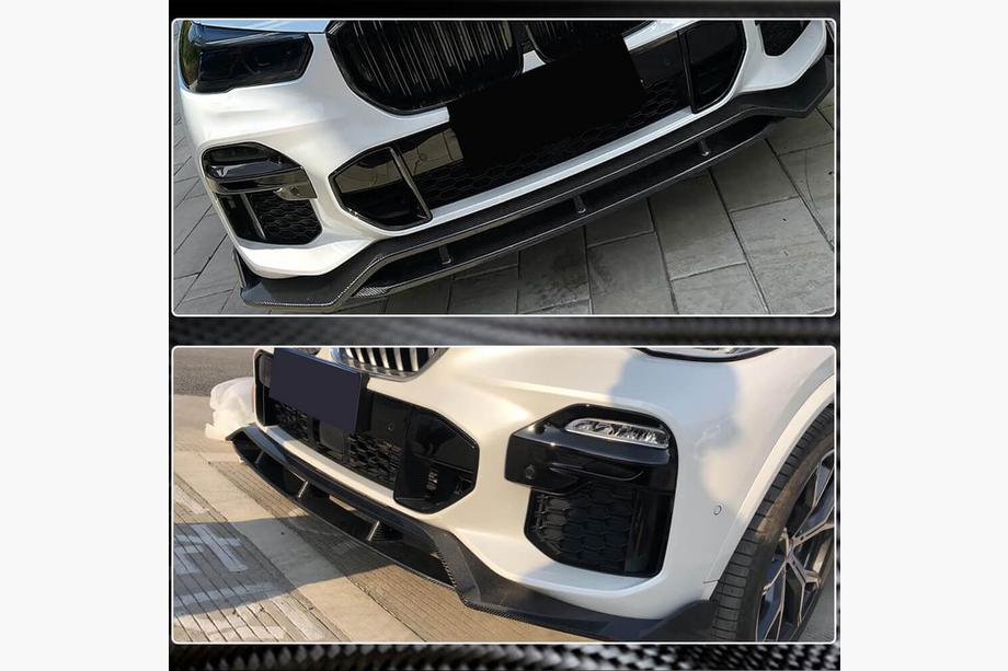 BMW X5 G05 2019–2026 Frontläpp till främre stötfångare Carbon V2 (2019-2022 M-Sport) Foto 4