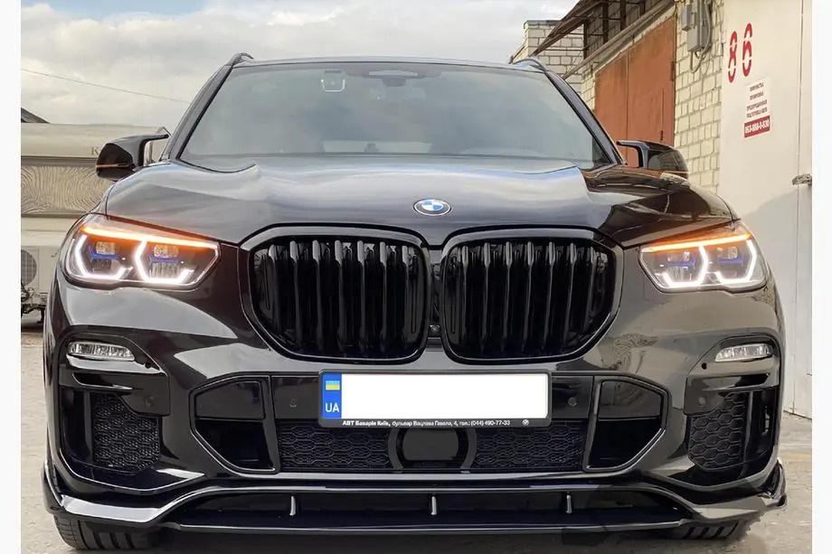 BMW X5 G05 2019–2026 Paradigm V-3 frontläpp (2018-2022, högblank svart) Foto 1