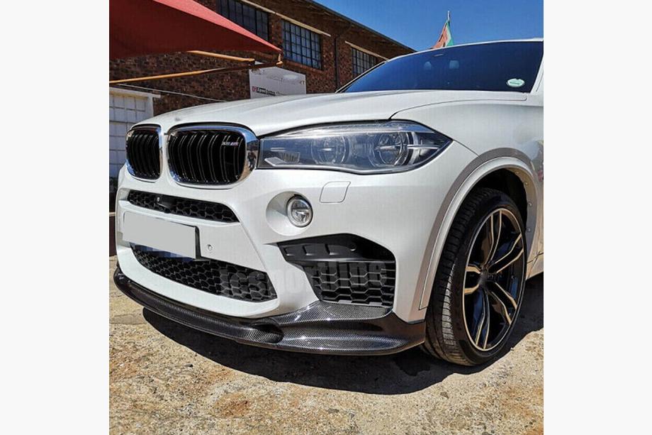 BMW X6 F16 2014–2019 Frontläpp till främre stötfångare Lip V2 (för F86, kolfiber) Image