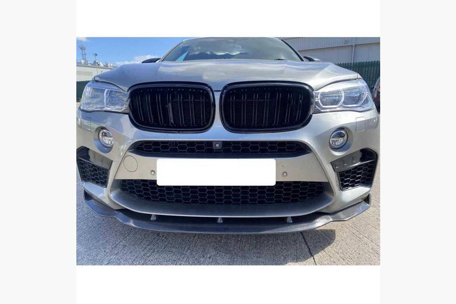 BMW X6 F16 2014–2019 Frontläpp till stötfångare Lip V3 (för F86, kolfiber) Foto 2