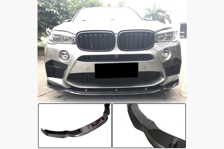 BMW X6 F16 2014–2019 Frontläpp till stötfångare Lip V3 (för F86, kolfiber) Foto 7