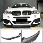 BMW X6 F16 2014–2019 Frontläpp Lip till främre stötfångare (för M-Sport, kolfiber) foto 1