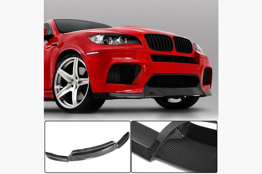 BMW X6 E71 2008–2014 Frontläpp Lip V1 (för X6M, kolfiber) Image