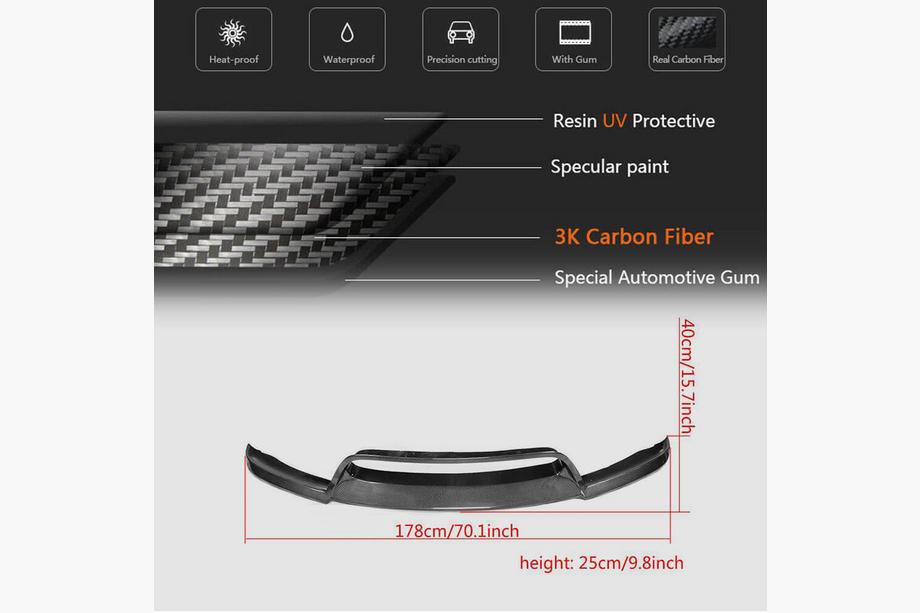BMW X6 E71 2008–2014 Frontläpp till stötfångare Lip V2 (för X6M, kolfiber) Foto 5